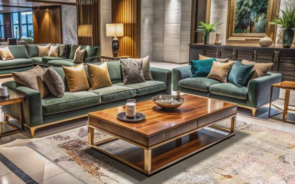 Tapetes para mobiliário de veludo